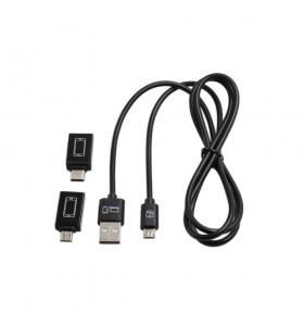 USB  to micro custom logo data cable with Type-c\micro adapter